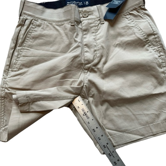 Abercrombie & Fitch 7" All Day Plain front‎ shorts NWT Khaki 26 - Picture 7 of 7